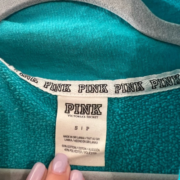 PINK Crewneck Collared Sweatshirts - Picture 3 of 6